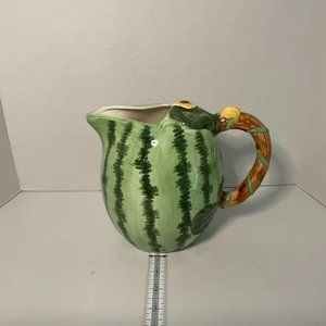 Majolica Pitcher Watermelon Craven Pottery